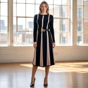 Vintage Alpha Studio Stockinette Knit Aline Midi Dress